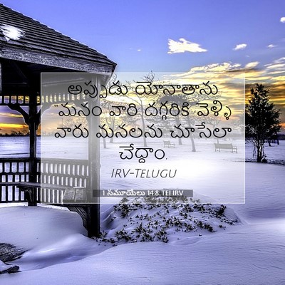 Picture 07 - 1 సమూయేలు 14:8 TELIRV - అప్పుడు యోనాతాను - Bible Verse Picture
