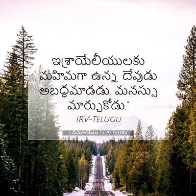 Picture 07 - 1 సమూయేలు 15:29 TELIRV - ఇశ్రాయేలీయులకు - Bible Verse Picture