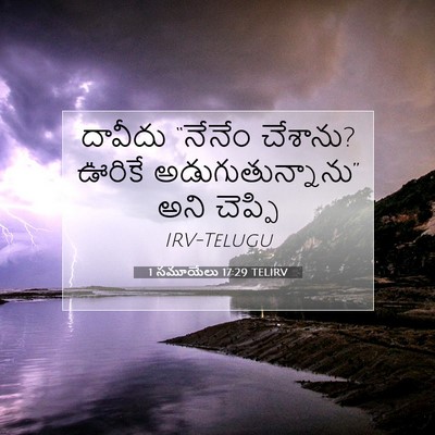 Picture 07 - 1 సమూయేలు 17:29 TELIRV - దావీదు “నేనేం - Bible Verse Picture