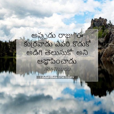 Picture 07 - 1 సమూయేలు 17:56 TELIRV - అప్పుడు రాజు “ఈ - Bible Verse Picture