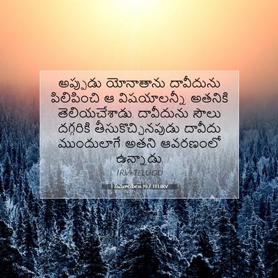 Picture 07 - 1 సమూయేలు 19:7 TELIRV - అప్పుడు యోనాతాను - Bible Verse Picture