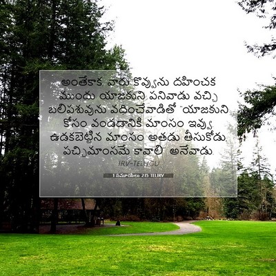 Picture 07 - 1 సమూయేలు 2:15 TELIRV - అంతేకాక, వారు - Bible Verse Picture
