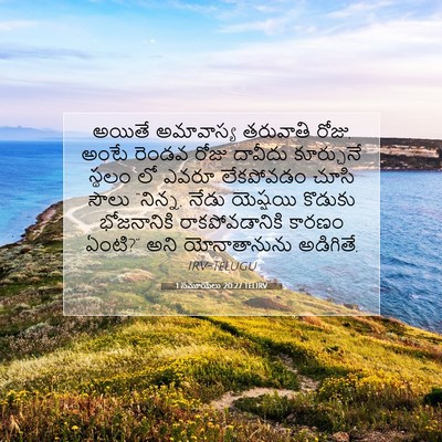 Picture 07 - 1 సమూయేలు 20:27 TELIRV - అయితే అమావాస్య - Bible Verse Picture
