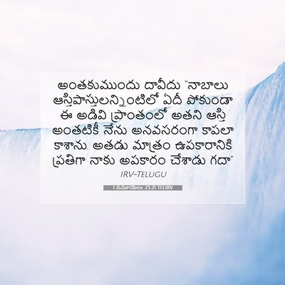 Picture 07 - 1 సమూయేలు 25:21 TELIRV - అంతకుముందు దావీదు - Bible Verse Picture