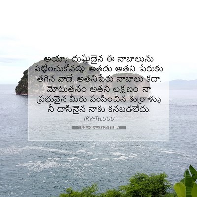 Picture 07 - 1 సమూయేలు 25:25 TELIRV - అయ్యా, దుష్టుడైన ఈ - Bible Verse Picture