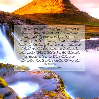 Picture 07 - 1 సమూయేలు 26:19 TELIRV - రాజా, నా యజమానీ, - Bible Verse Picture