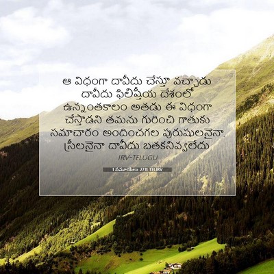 Picture 07 - 1 సమూయేలు 27:11 TELIRV - ఆ విధంగా దావీదు - Bible Verse Picture