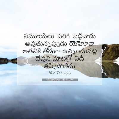 Picture 07 - 1 సమూయేలు 3:19 TELIRV - సమూయేలు పెరిగి - Bible Verse Picture