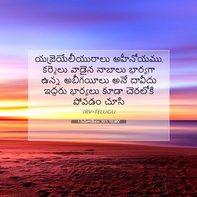 Picture 07 - 1 సమూయేలు 30:5 TELIRV - యజ్రెయేలీయురాలు - Bible Verse Picture