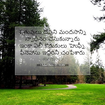Picture 07 - 1 సమూయేలు 4:11 TELIRV - శత్రువులు దేవుని - Bible Verse Picture