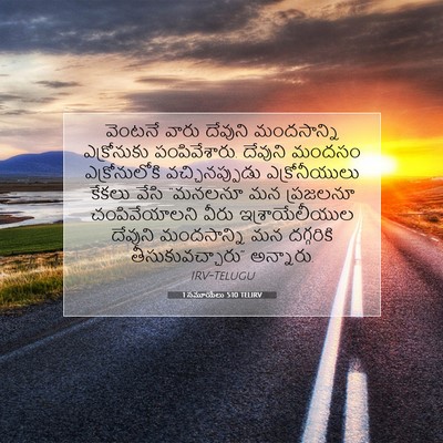 Picture 07 - 1 సమూయేలు 5:10 TELIRV - వెంటనే వారు - Bible Verse Picture