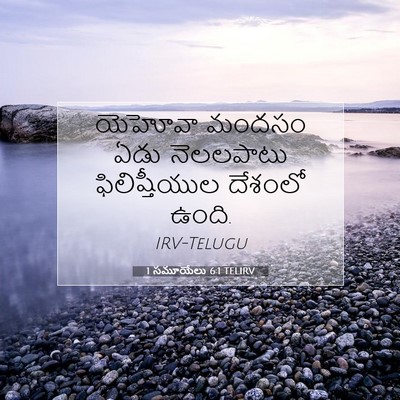 Picture 07 - 1 సమూయేలు 6:1 TELIRV - యెహోవా మందసం ఏడు - Bible Verse Picture