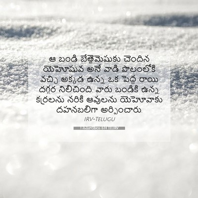Picture 07 - 1 సమూయేలు 6:14 TELIRV - ఆ బండి - Bible Verse Picture