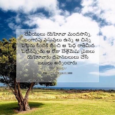 Picture 07 - 1 సమూయేలు 6:15 TELIRV - లేవీయులు యెహోవా - Bible Verse Picture