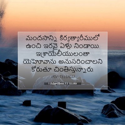 Picture 07 - 1 సమూయేలు 7:2 TELIRV - మందసాన్ని - Bible Verse Picture