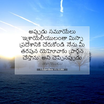 Picture 07 - 1 సమూయేలు 7:5 TELIRV - అప్పుడు సమూయేలు - Bible Verse Picture