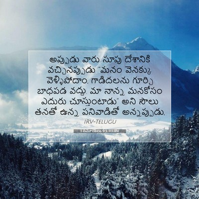 Picture 07 - 1 సమూయేలు 9:5 TELIRV - అప్పుడు వారు సూపు - Bible Verse Picture