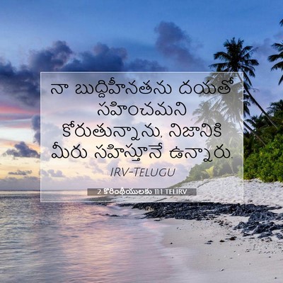 Picture 07 - 2 కొరింథీయులకు 11:1 TELIRV - నా బుద్దిహీనతను - Bible Verse Picture