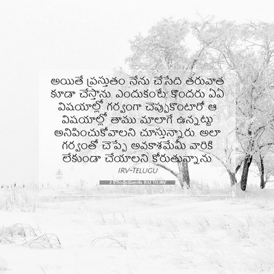 Picture 07 - 2 కొరింథీయులకు 11:12 TELIRV - అయితే ప్రస్తుతం - Bible Verse Picture