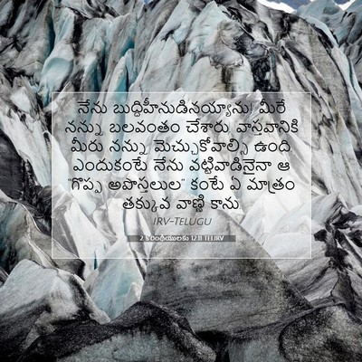 Picture 07 - 2 కొరింథీయులకు 12:11 TELIRV - నేను - Bible Verse Picture