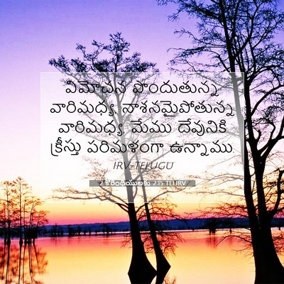 Picture 07 - 2 కొరింథీయులకు 2:15 TELIRV - విమోచన పొందుతున్న - Bible Verse Picture