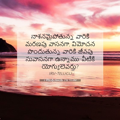 Picture 07 - 2 కొరింథీయులకు 2:16 TELIRV - నాశనమైపోతున్న - Bible Verse Picture
