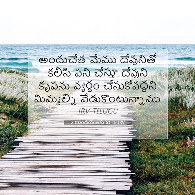 Picture 07 - 2 కొరింథీయులకు 6:1 TELIRV - అందుచేత మేము - Bible Verse Picture