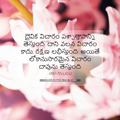 Picture 07 - 2 కొరింథీయులకు 7:10 TELIRV - దైవిక విచారం - Bible Verse Picture