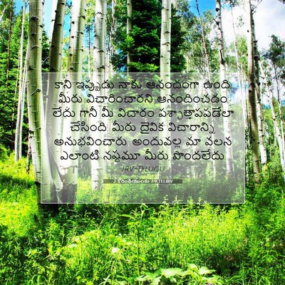 Picture 07 - 2 కొరింథీయులకు 7:9 TELIRV - కాని ఇప్పుడు నాకు - Bible Verse Picture