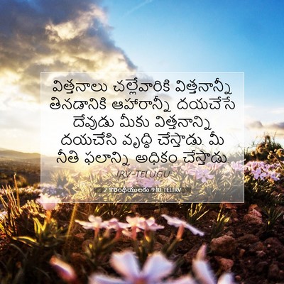Picture 07 - 2 కొరింథీయులకు 9:10 TELIRV - విత్తనాలు - Bible Verse Picture