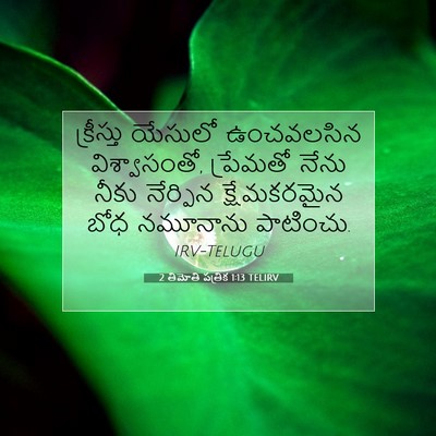 Picture 07 - 2 తిమోతి పత్రిక 1:13 TELIRV - క్రీస్తు యేసులో - Bible Verse Picture