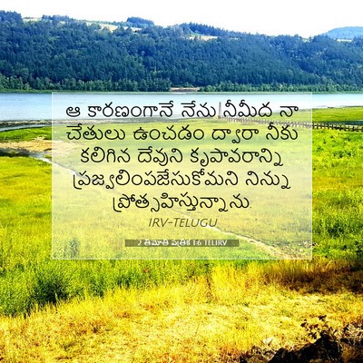 Picture 07 - 2 తిమోతి పత్రిక 1:6 TELIRV - ఆ కారణంగానే నేను - Bible Verse Picture