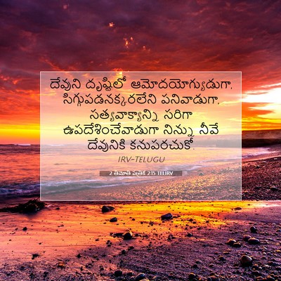 Picture 07 - 2 తిమోతి పత్రిక 2:15 TELIRV - దేవుని దృష్టిలో - Bible Verse Picture
