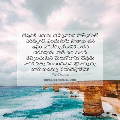 Picture 07 - 2 తిమోతి పత్రిక 2:25 TELIRV - దేవునికి ఎదురు - Bible Verse Picture