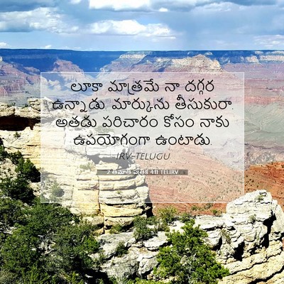 Picture 07 - 2 తిమోతి పత్రిక 4:11 TELIRV - లూకా మాత్రమే నా - Bible Verse Picture