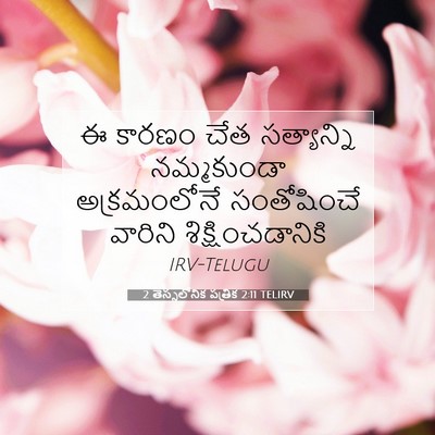 Picture 07 - 2 తెస్సలోనిక పత్రిక 2:11 TELIRV - ఈ కారణం చేత - Bible Verse Picture
