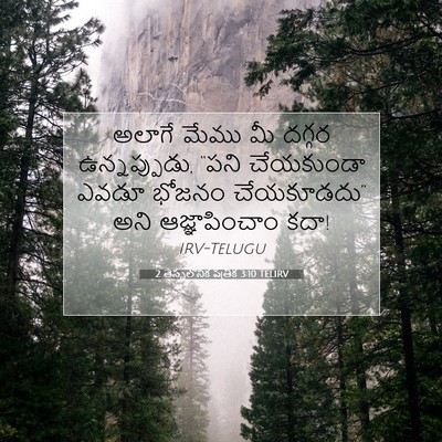 Picture 07 - 2 తెస్సలోనిక పత్రిక 3:10 TELIRV - అలాగే మేము మీ - Bible Verse Picture