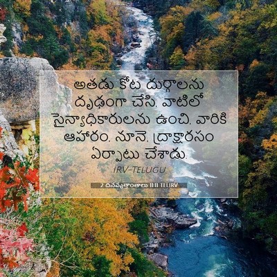 Picture 07 - 2 దినవృత్తాంతాలు 11:11 TELIRV - అతడు కోట - Bible Verse Picture
