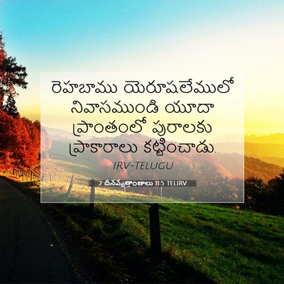 Picture 07 - 2 దినవృత్తాంతాలు 11:5 TELIRV - రెహబాము - Bible Verse Picture