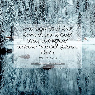 Picture 07 - 2 దినవృత్తాంతాలు 15:14 TELIRV - వారు పెద్దగా - Bible Verse Picture
