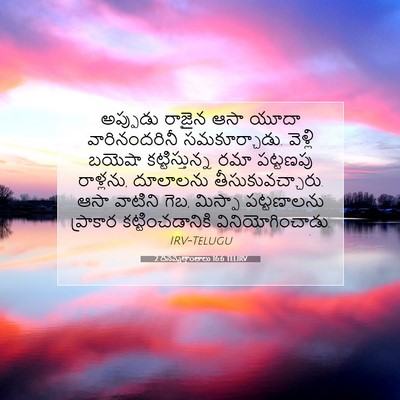 Picture 07 - 2 దినవృత్తాంతాలు 16:6 TELIRV - అప్పుడు రాజైన ఆసా - Bible Verse Picture