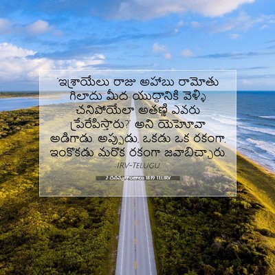 Picture 07 - 2 దినవృత్తాంతాలు 18:19 TELIRV - ‘ఇశ్రాయేలు రాజు - Bible Verse Picture