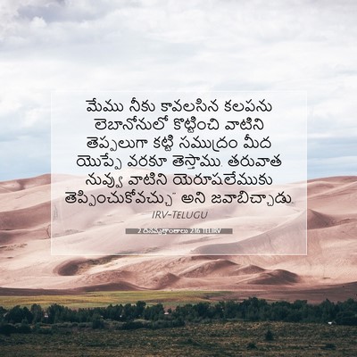 Picture 07 - 2 దినవృత్తాంతాలు 2:16 TELIRV - మేము నీకు కావలసిన - Bible Verse Picture
