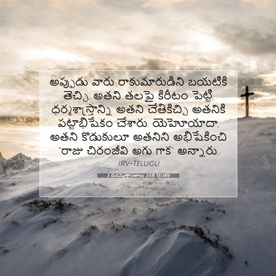 Picture 07 - 2 దినవృత్తాంతాలు 23:11 TELIRV - అప్పుడు వారు - Bible Verse Picture