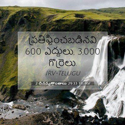 Picture 07 - 2 దినవృత్తాంతాలు 29:33 TELIRV -  - Bible Verse Picture