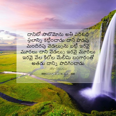 Picture 07 - 2 దినవృత్తాంతాలు 3:8 TELIRV - దానిలో సొలొమోను - Bible Verse Picture