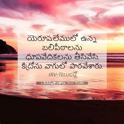 Picture 07 - 2 దినవృత్తాంతాలు 30:14 TELIRV - యెరూషలేములో ఉన్న - Bible Verse Picture
