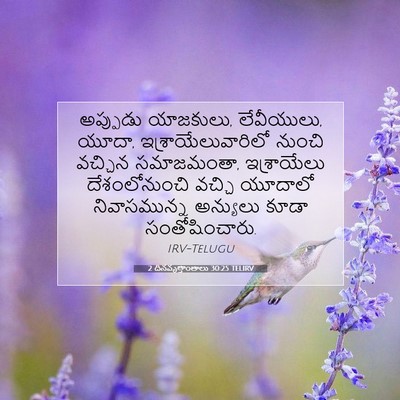 Picture 07 - 2 దినవృత్తాంతాలు 30:25 TELIRV - అప్పుడు యాజకులు, - Bible Verse Picture