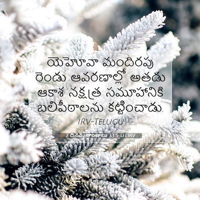 Picture 07 - 2 దినవృత్తాంతాలు 33:5 TELIRV - యెహోవా మందిరపు - Bible Verse Picture