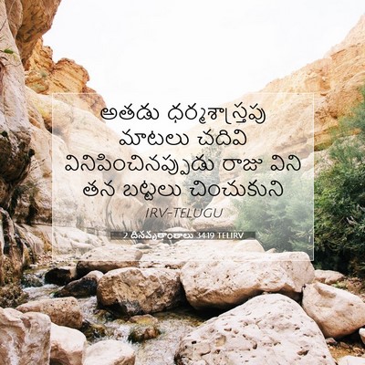 Picture 07 - 2 దినవృత్తాంతాలు 34:19 TELIRV - అతడు - Bible Verse Picture